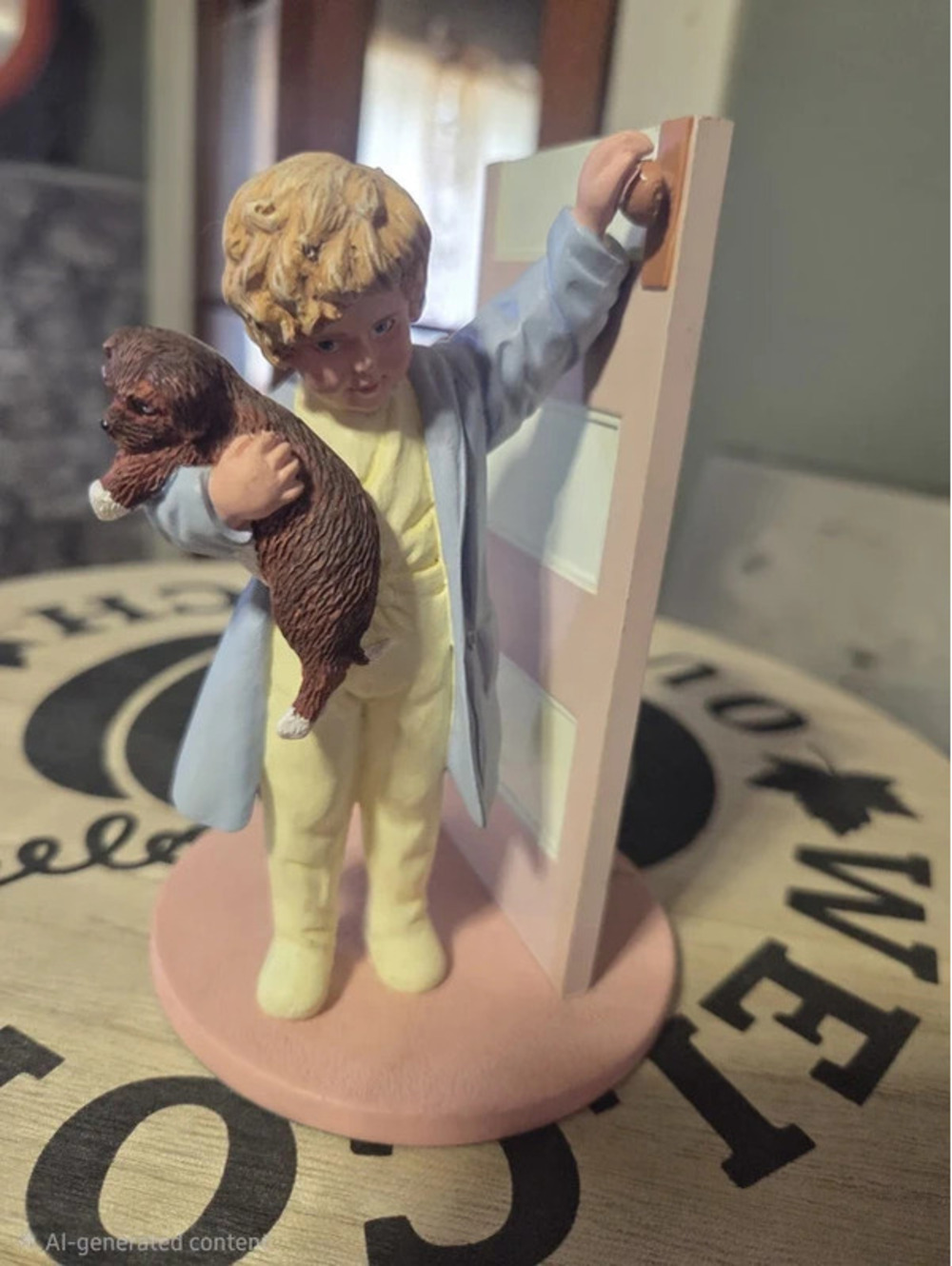 Danbury Mint Bessie Pease Gutmann Collection Good Morning Boy with Dog Figurine